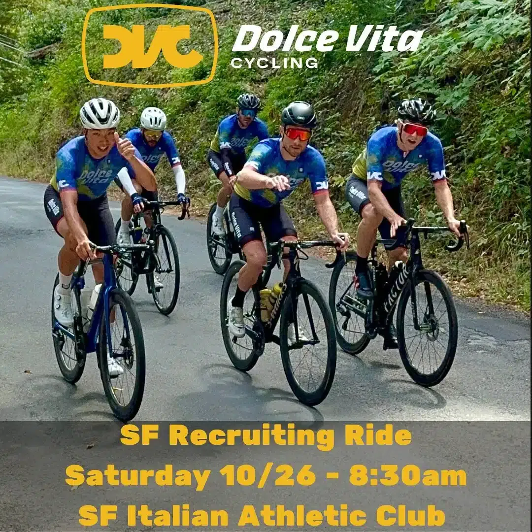 Come join us for our last recruiting ride of the season! We’re meeting up at the @sfitalianathleticclub at 8:30a for some coffee and banter before rolling out at 9am for a few spicy Marin Co. climbs! Route link in our bio. 

@sportful @sfitalianathleticclub @equatorcoffees @poggio_labs @achieveptc @tripsforkidsmarin @sage.realestategroup @marinservicecourse @jkbrkb  #onewealthadvisors